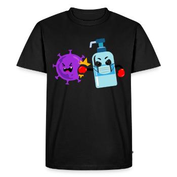 Wash your hands - Men's Premium Organic T-Shirt - black - Front - Nico (187cm)