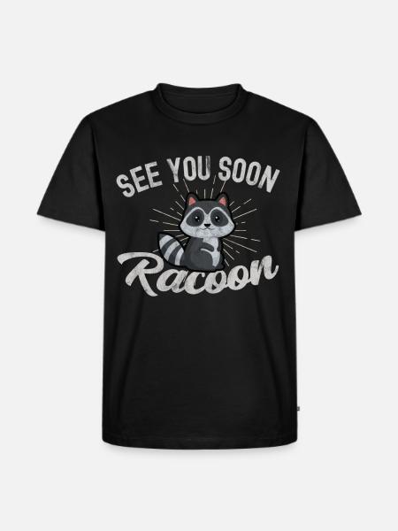 racoon - Men's Premium Organic T-Shirt - black