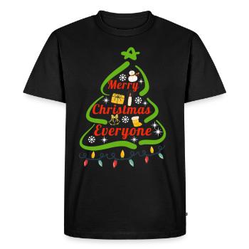Weihnachten Weihnachten Weihnachten Weihnachten Weihnachten - Männer Premium Bio T-Shirt - Schwarz - Vorne - Nico (187cm)
