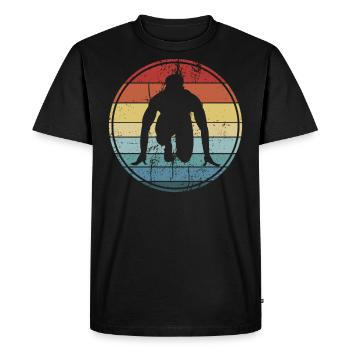 Runner running sprint athletics - Men's Premium Organic T-Shirt - black - Front - Nico (187cm)