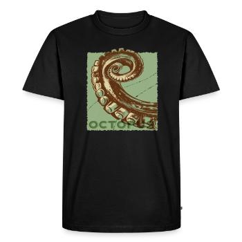 Tentacules de poulpe, plongeur de calmar poulpe - T-shirt Premium bio Homme - noir - Devant - Nico (187cm)