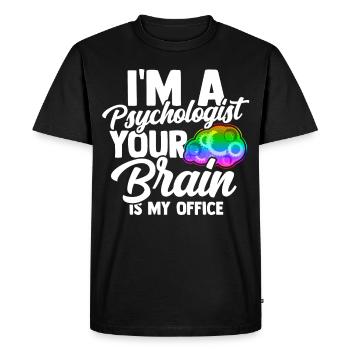 Psychologie Anthropologie cérébrale Thérapeute Freud - T-shirt Premium bio Homme - noir - Devant - Nico (187cm)