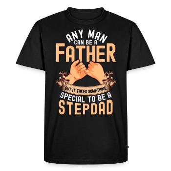 Beau-père papa papa beau-père cadeau beau-fils - T-shirt Premium bio Homme - noir - Devant - Nico (187cm)