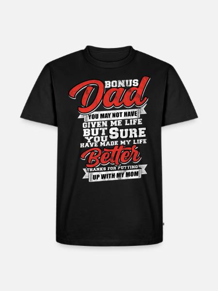 Stiefvater Bonuspapa Familie Geschenk - Herre Premium økologisk T-shirt - sort