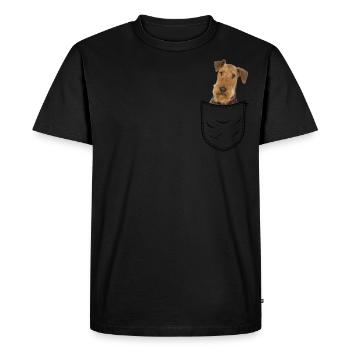 Airedale Terrier Waterside Bingley Chest Bag - T-shirt Premium bio Homme - noir - Devant - Nico (187cm)