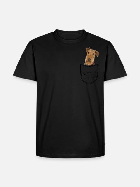 Airedale Terrier Waterside Bingley Chest Bag - Men's Premium Organic T-Shirt - black