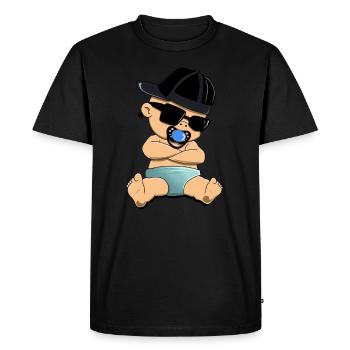Bébé like a boss - bébé bébé enfant parents - T-shirt Premium bio Homme - noir - Devant - Nico (187cm)