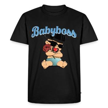 Bébé comme un patron - Babyboss tout-petit enfant parents - T-shirt Premium bio Homme - noir - Devant - Nico (187cm)