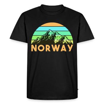 Norvège - T-shirt Premium bio Homme - noir - Devant - Nico (187cm)