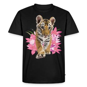 tigre du Bengale - T-shirt Premium bio Homme - noir - Devant - Nico (187cm)