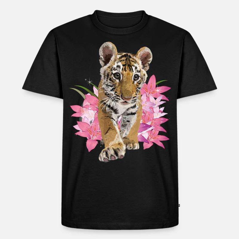 bengalischer Tiger - Männer Premium Bio T-Shirt - Schwarz