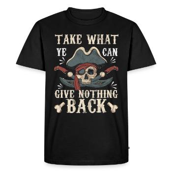 pirate - T-shirt Premium bio Homme - noir - Devant - Nico (187cm)