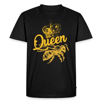 Abeille à miel Queen Bee Apiculteur - T-shirt Premium bio Homme - noir - Devant - Nico (187cm)