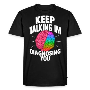 Psychologie psychologue thérapeute cadeau psyché - T-shirt Premium bio Homme - noir - Devant - Nico (187cm)
