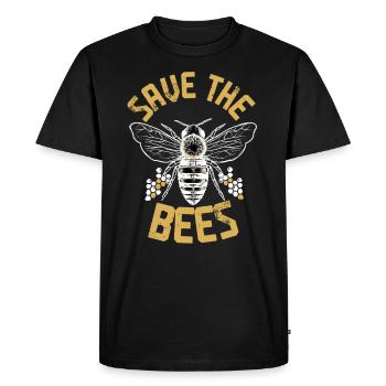 Sauvez les abeilles Apiculteur Honey Bee - T-shirt Premium bio Homme - noir - Devant - Nico (187cm)