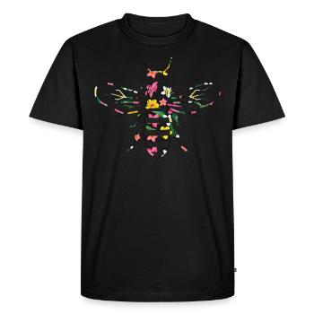 Abeille abeille tropicale floral abeille à miel - T-shirt Premium bio Homme - noir - Devant - Nico (187cm)