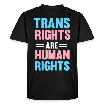 Les droits des trans sont des droits de l'homme transgenres LGBTQ Pr - T-shirt Premium bio Homme - noir - Devant - Nico (187cm)