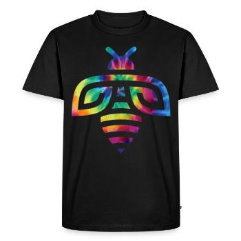 Tie Dye Bee Beekeeper Honey Bee - T-shirt Premium bio Homme - noir - Devant - Nico (187cm)