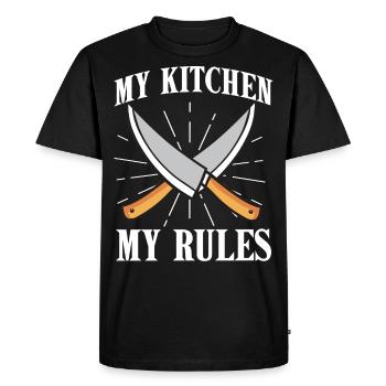 Chef Chef Gourmet Chef Hat Cuisine Cuisine - T-shirt Premium bio Homme - noir - Devant - Nico (187cm)