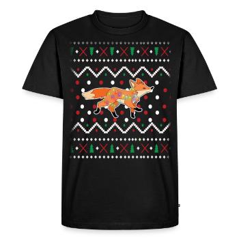 Noël renard - T-shirt Premium bio Homme - noir - Devant - Nico (187cm)