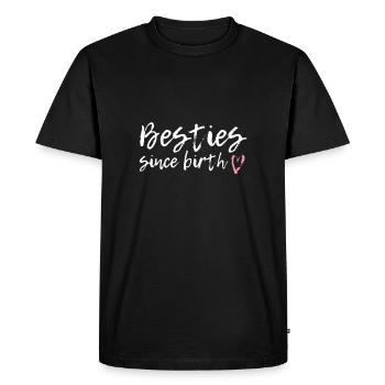 Besties depuis la naissance (meilleur ami) - T-shirt Premium bio Homme - noir - Devant - Nico (187cm)