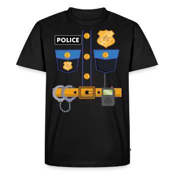 Costume de police Policier Policier Policier Droit Enfor - T-shirt Premium bio Homme - noir - Devant - Nico (187cm)