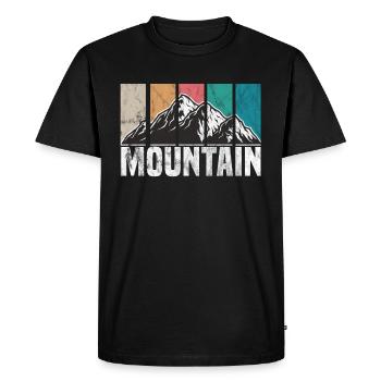 Montagne - T-shirt Premium bio Homme - noir - Devant - Nico (187cm)