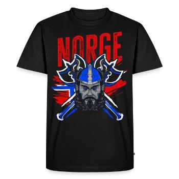 Norvège Nordic Cap Nord Vikings Oslo Norge Elk - T-shirt Premium bio Homme - noir - Devant - Nico (187cm)