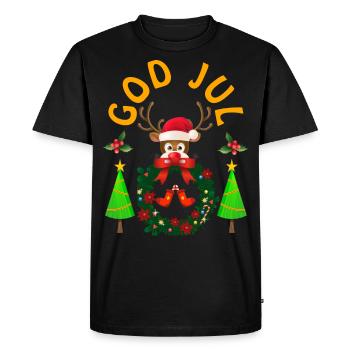 Joyeux Noël, Joyeux Noël, Joyeux Noël - T-shirt Premium bio Homme - noir - Devant - Nico (187cm)