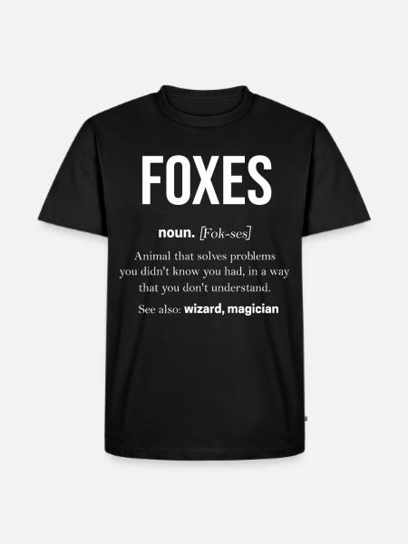 Fuchs - Männer Premium Bio T-Shirt - Schwarz