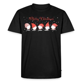 Christmas Gnomes Gnomes Garden Gnomes Christmas - Men's Premium Organic T-Shirt - black - Front - Nico (187cm)