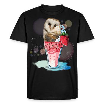 Owl - Men's Premium Organic T-Shirt - black - Front - Nico (187cm)