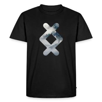 Ingwaz rune Valhalla Viking loup - T-shirt Premium bio Homme - noir - Devant - Nico (187cm)