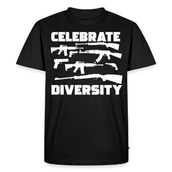Celebrate Diversity Second Amendment Pro Gun Enthu - Men's Premium Organic T-Shirt - black - Front - Nico (187cm)