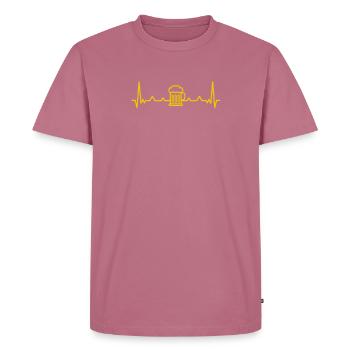 Beer - Men's Premium Organic T-Shirt - mauve - Front - Nico (187cm)