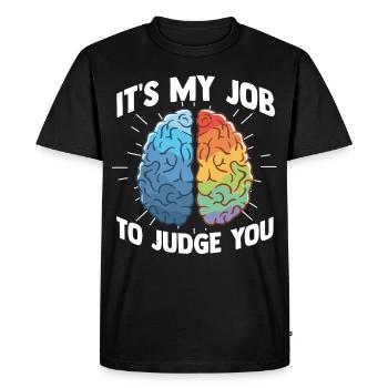 psychologue - T-shirt Premium bio Homme - noir - Devant - Nico (187cm)