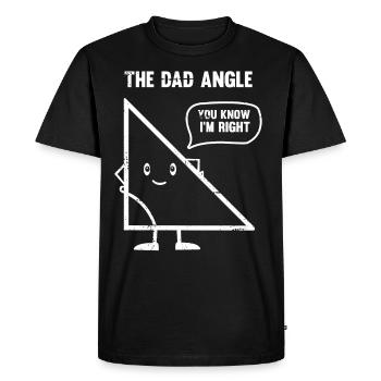 Papa Angle Mathématiques Professeur Étudiant Funny Geomet - T-shirt Premium bio Homme - noir - Devant - Nico (187cm)