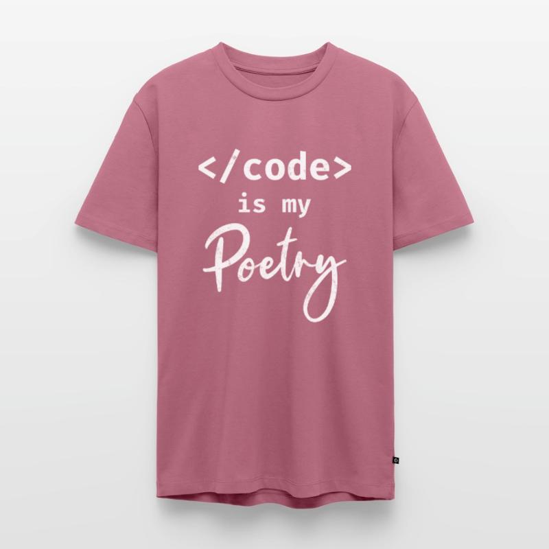 Code Is My Poetry Programmer Coding Men's Premium Organic T-Shirt