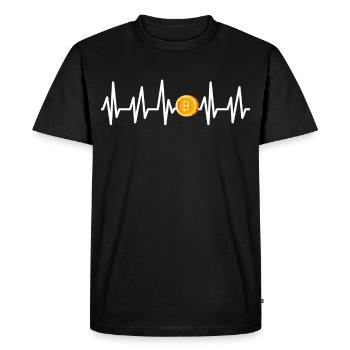 Bitcoin - T-shirt Premium bio Homme - noir - Devant - Nico (187cm)