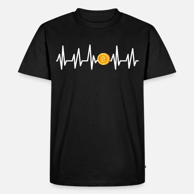 bitcoin - Männer Premium Bio T-Shirt - Schwarz