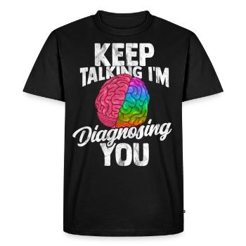 Psychologie Docteur Anthropologie Freud Thérapeute - T-shirt Premium bio Homme - noir - Devant - Nico (187cm)