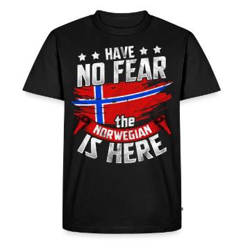 La Norvège honore fièrement les Vikings d'Oslo Nordic North Cape - T-shirt Premium bio Homme - noir - Devant - Nico (187cm)