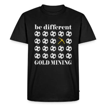 Prospection d'or orpaillage design différent cool - T-shirt Premium bio Homme - noir - Devant - Nico (187cm)