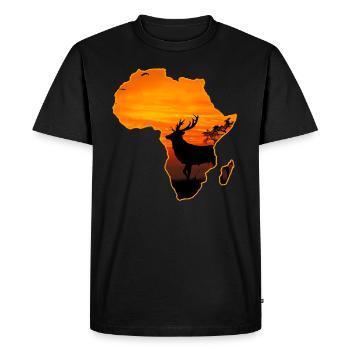 Afrique Animal - T-shirt Premium bio Homme - noir - Devant - Nico (187cm)
