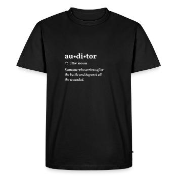 Auditeur (auditeur) Clean Edition Black - T-shirt Premium bio Homme - noir - Devant - Nico (187cm)