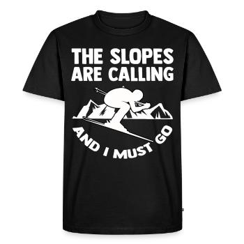 Ski Montagne alpine Avalanche vacances de ski Ski Ski - T-shirt Premium bio Homme - noir - Devant - Nico (187cm)