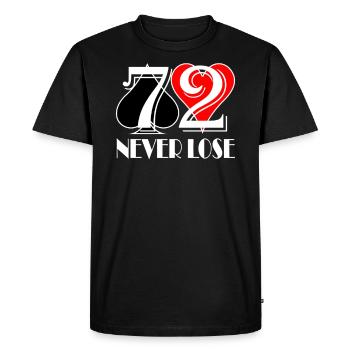 Poker Sort 72 Never Lose Cadeau - T-shirt Premium bio Homme - noir - Devant - Nico (187cm)