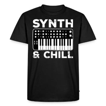 SYNTHE ET REFROIDISSEMENT - T-shirt Premium bio Homme - noir - Devant - Nico (187cm)