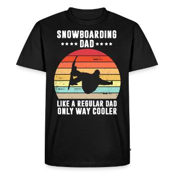 Snowboard Papa Freestyle Snowboarder Hiver Snow - T-shirt Premium bio Homme - noir - Devant - Nico (187cm)