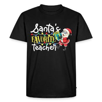 Professeur préféré du Père Noël de Noël - T-shirt Premium bio Homme - noir - Devant - Nico (187cm)